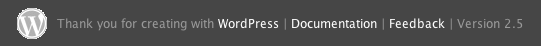 WordPress 2.5: EPIC LOGO FAIL